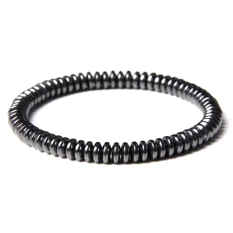 Secure Manarola Geometric Hematite Beaded Bracelet Official