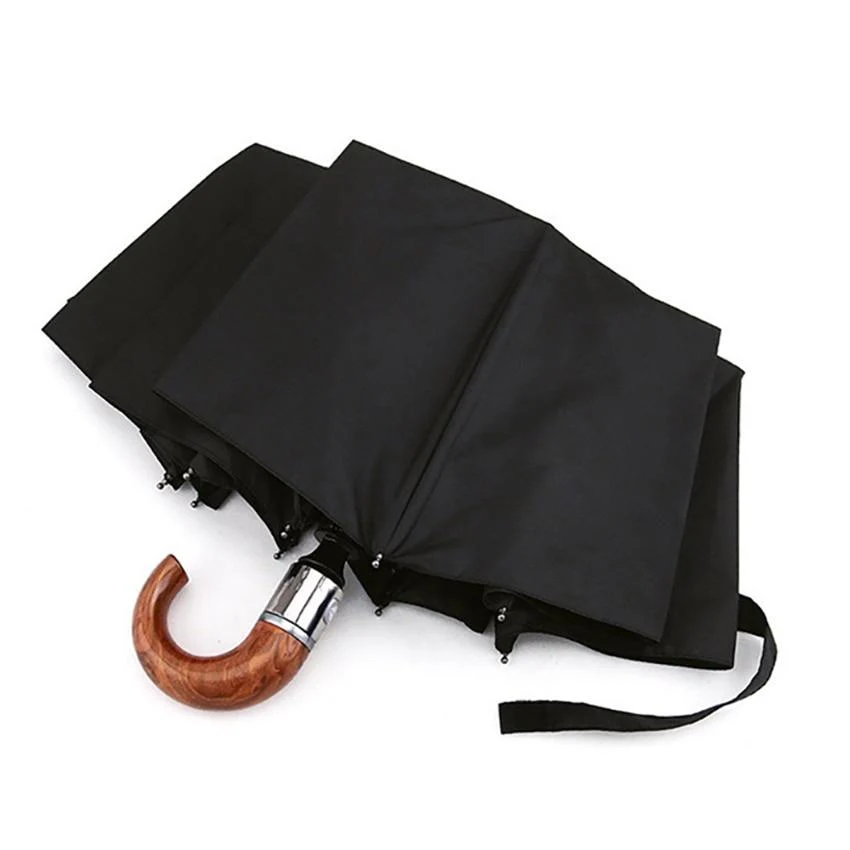Authentic Fully Automatic Wooden Handle Business Umbrella Prestigious