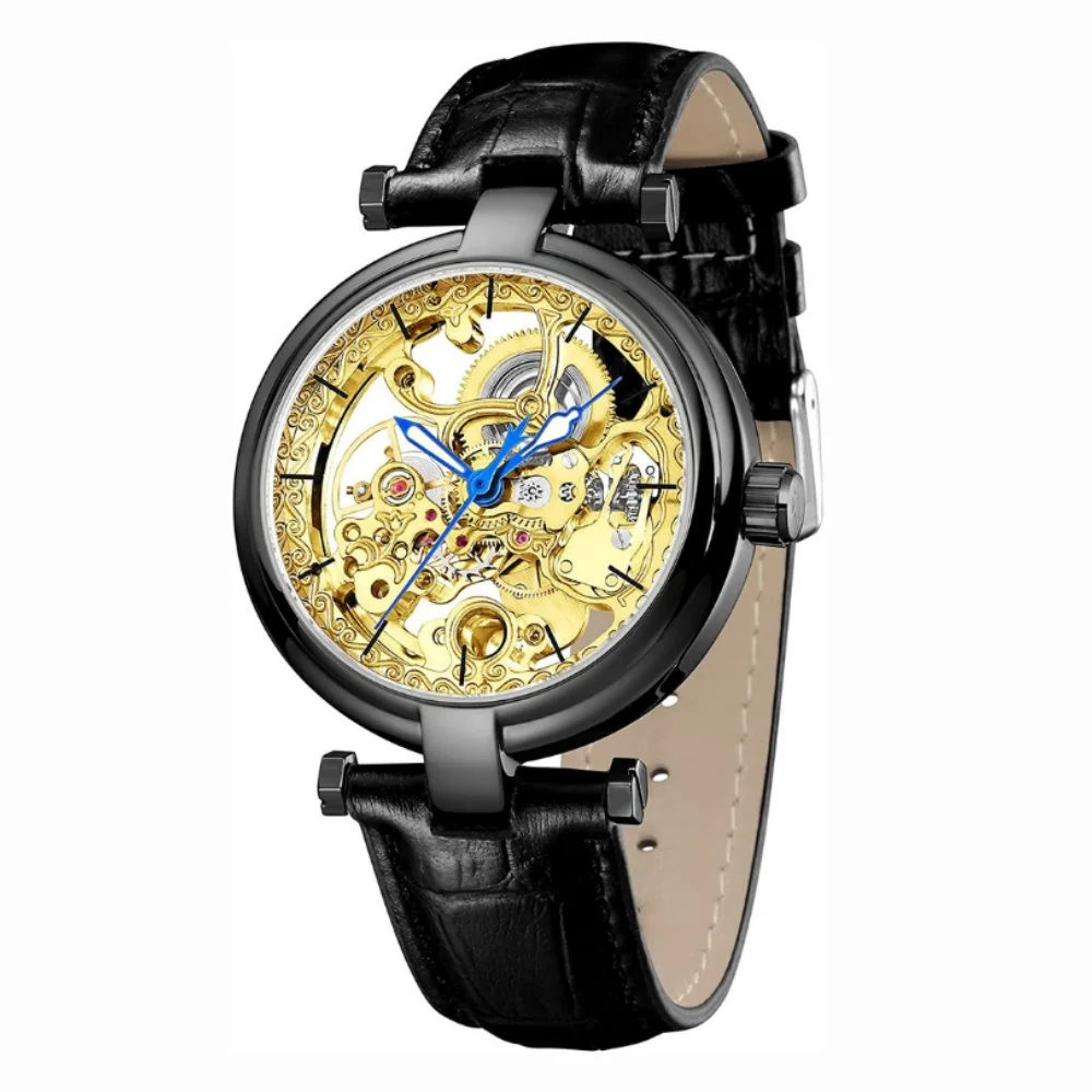 Green Firenze Luxury Mechanical Skeleton Watch Organic