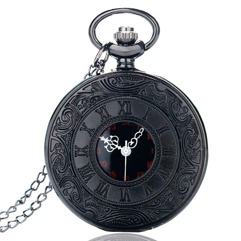 Functional Roma Pocket Watch Dark Grey Top-Quality