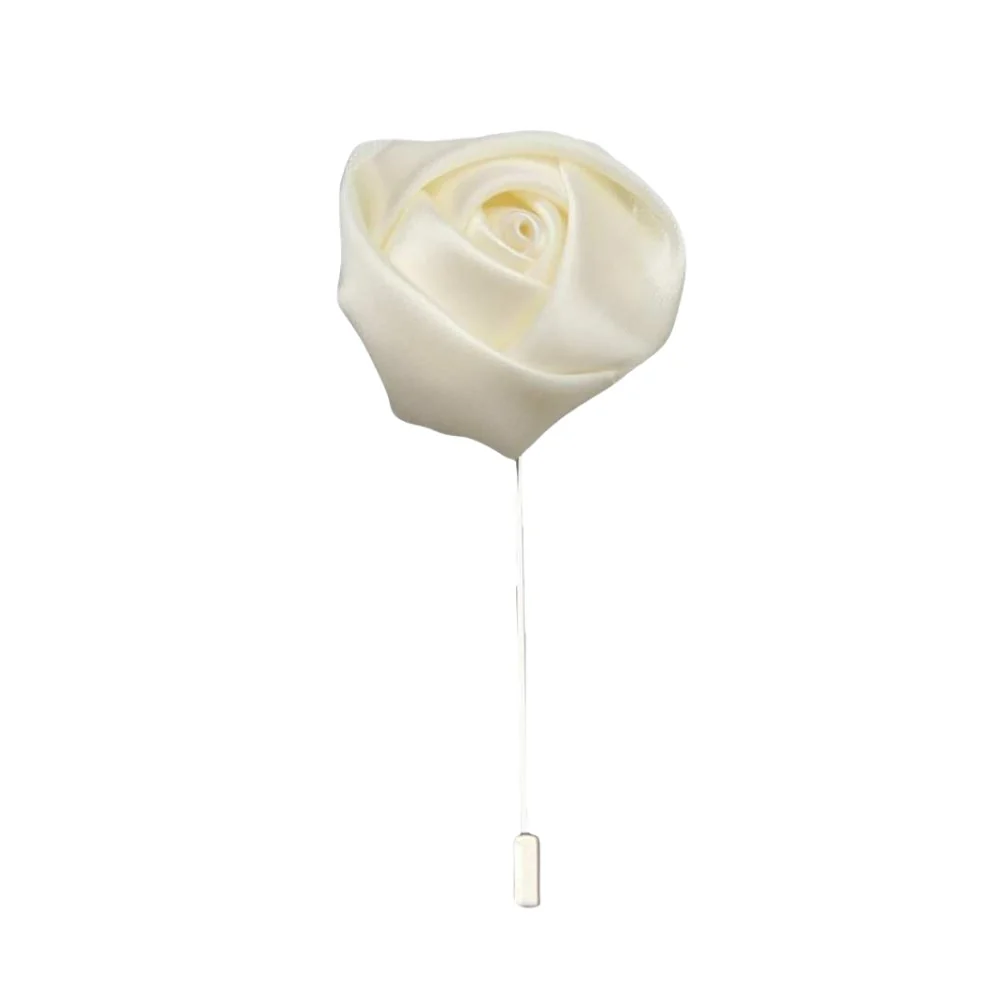 Enhanced Silk Rose Lapel Pin Convenient