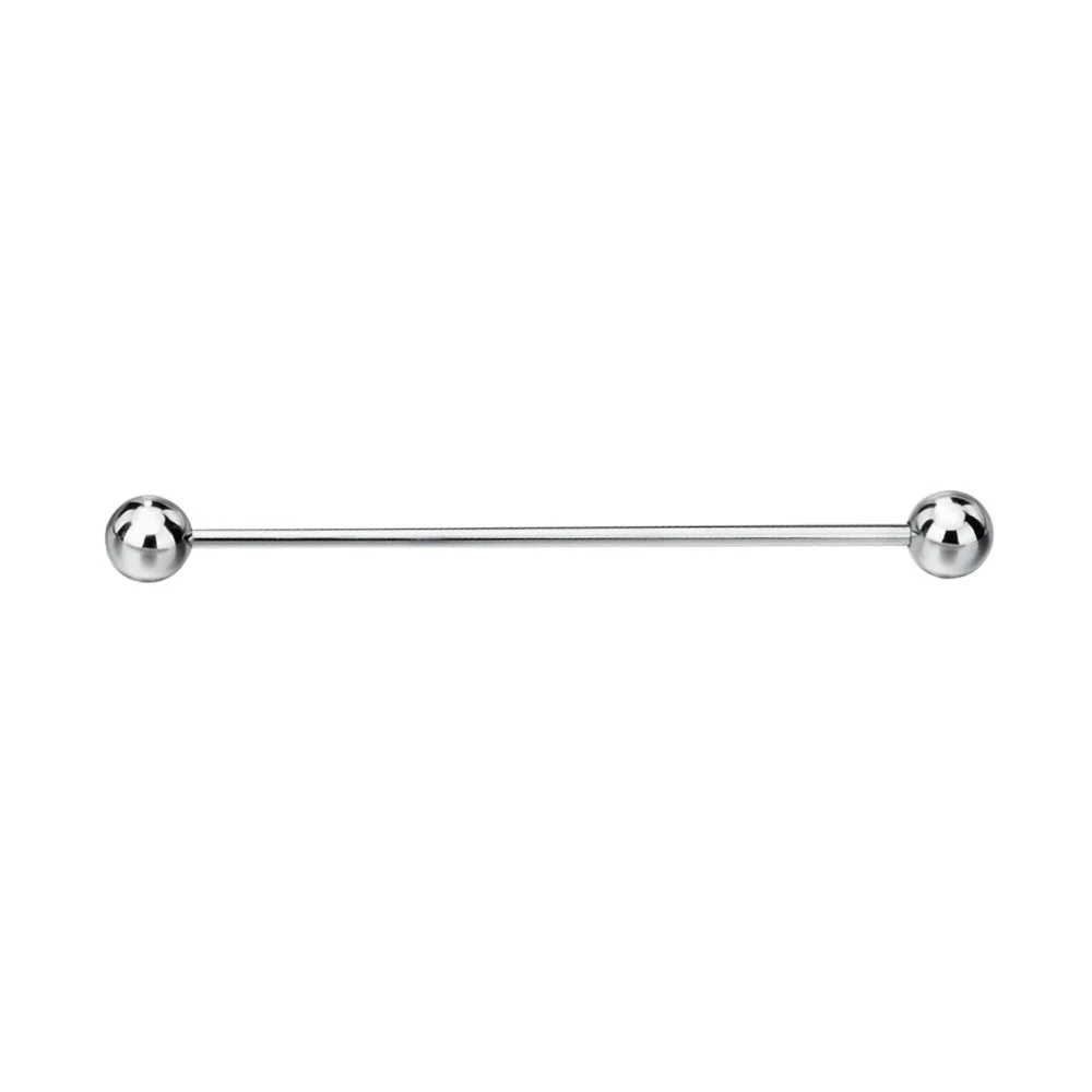 Flexible Rhodium Globe Collar Bar Minimalist