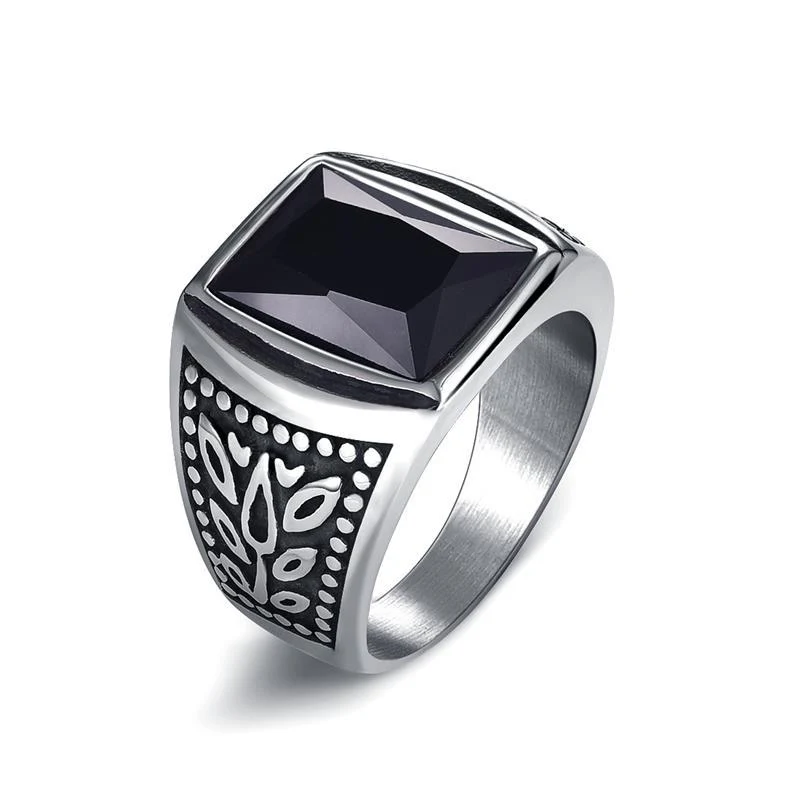 Carefully Designed Aplha Stone Signet Ring Fine
