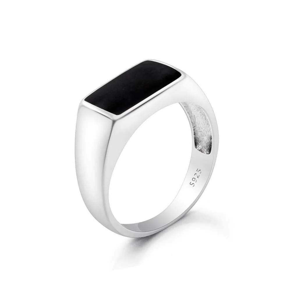 Durable Elias 925 Sterling Silver Signet Ring Crafted