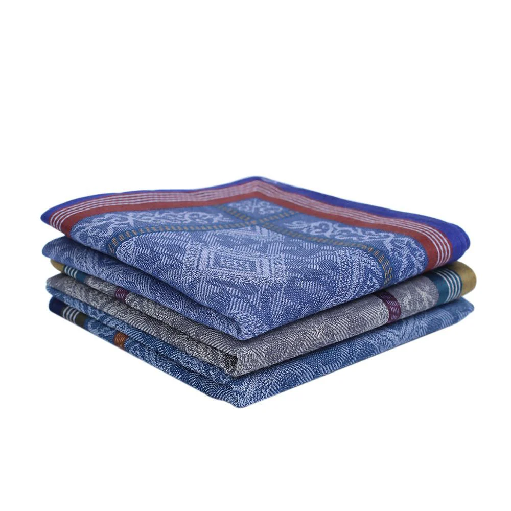 Specialty 3 Pieces Jacquard Cotton Handkerchief Set Top-Quality