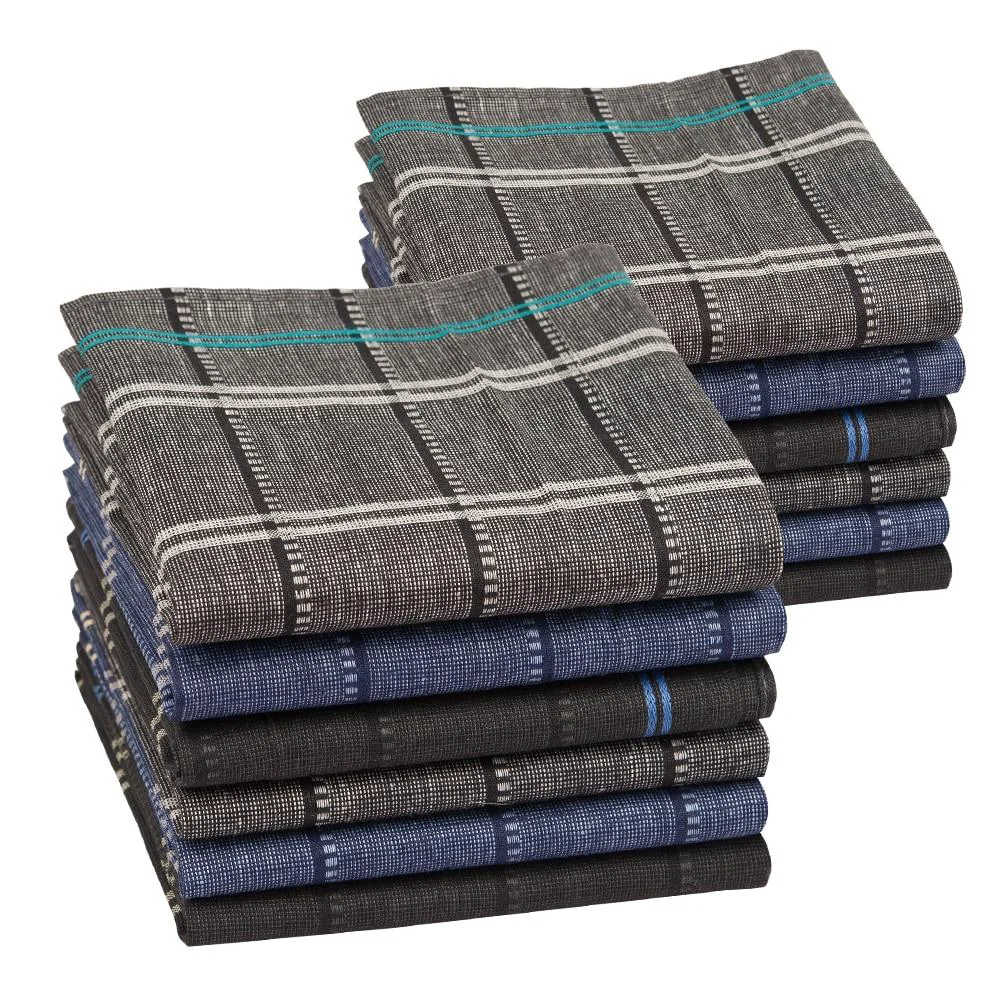 Sophisticated 12 Pieces Cotton Handkerchief Set Refined