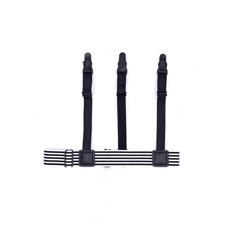 Trendy Striped Adjustable Short Shirt Stays 1 Pair Unique