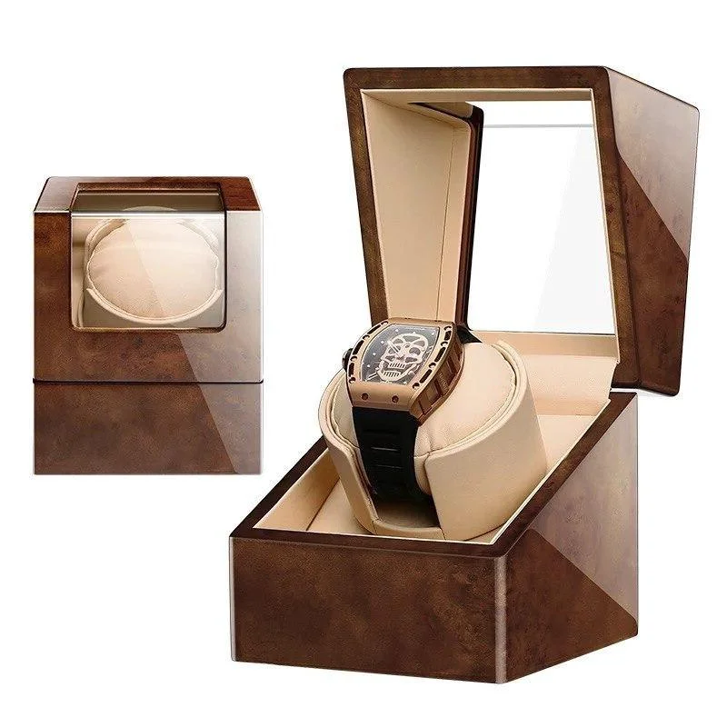 User-Friendly Fabrizio Camphorwood Box Mechanical Watch Winder Next-Generation