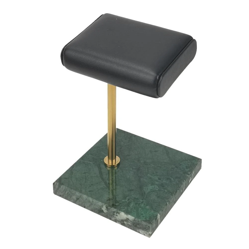 Secure Antoine Green Marble Single Watch Display Stand Holder Safe