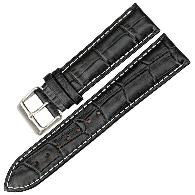Classic Claude Leather Stitched Watch Strap With Tang Buckle Professional
