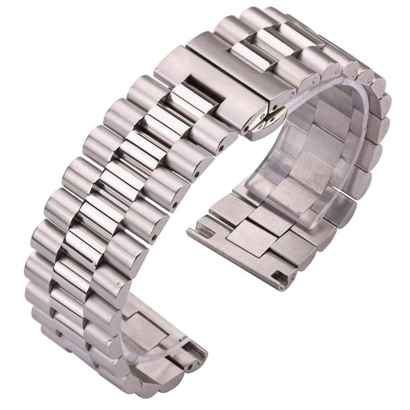 Quality Jules Stainless Steel President Watch Bracelet With Butterfly Clasp Pure
