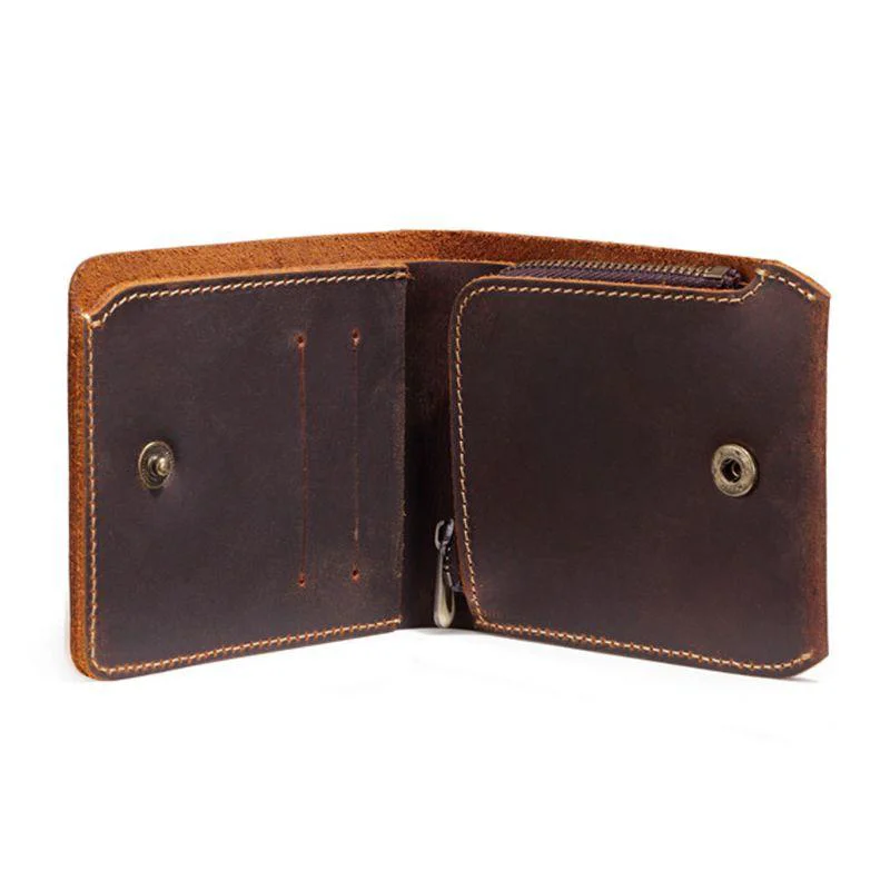 Secure Dominic Cow Leather Bifold Wallet Luxury