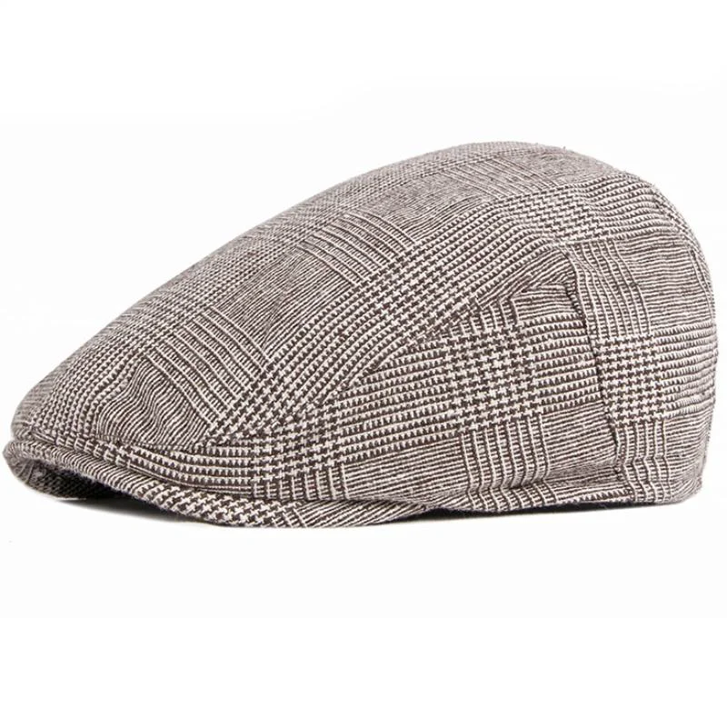 High-End Classic Tweed Flat Cap Relaxed