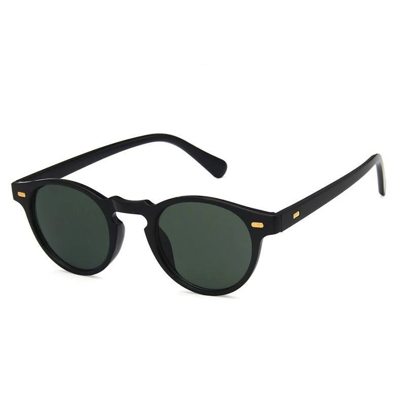Specialty Minimal Round Black Sunglasses Casual