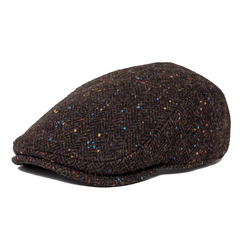 Traditional Woollen Herringbone Ivy Cap Fine Crafted