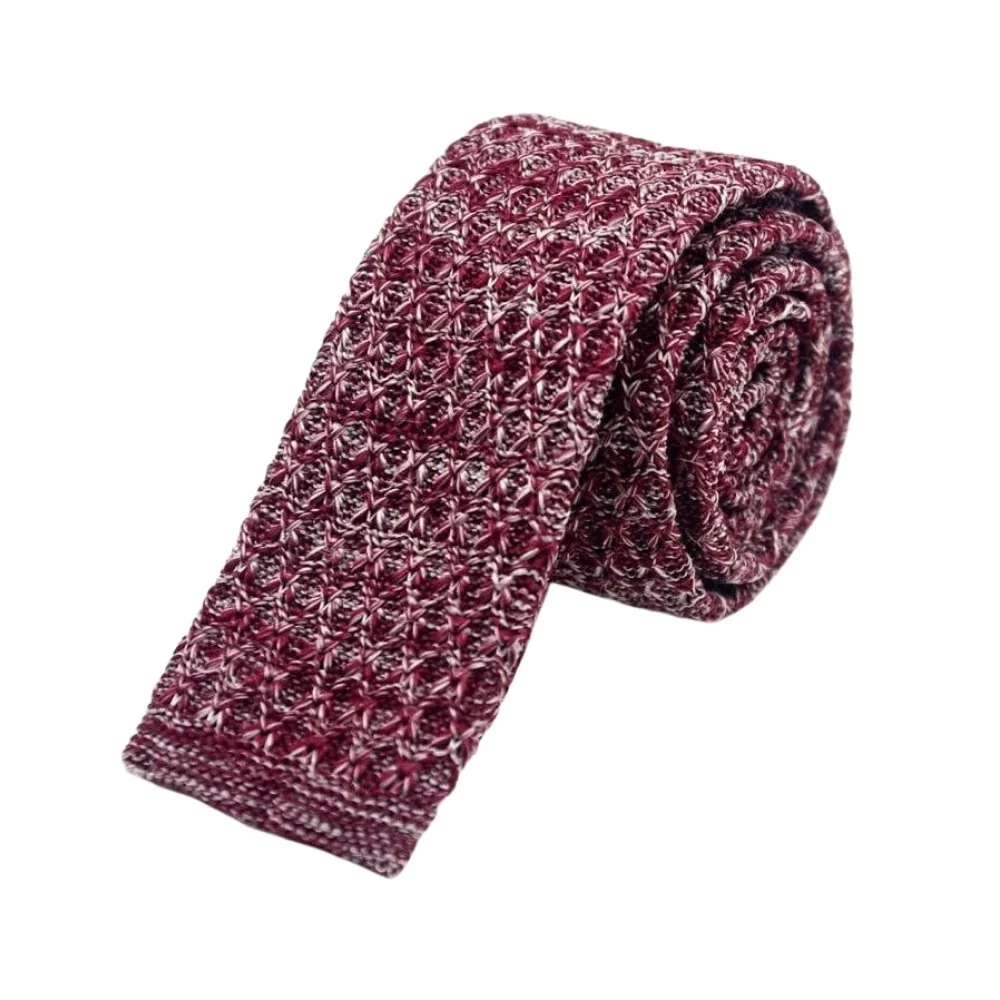 Elegant Wool Knitted Flat End Tie Expertly Made