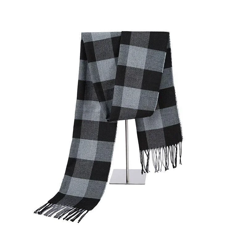 Proven Erling Gingham Checkered Cashmere Wool Scarf Eco-Friendly