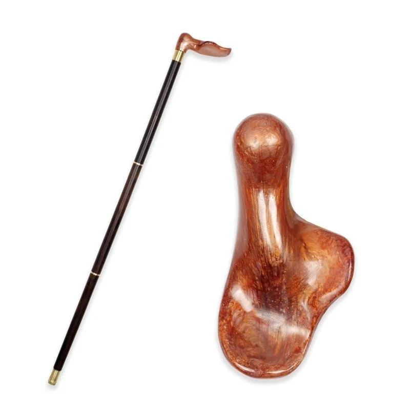 Traditional Jean Wooden Walking Stick With Brown Handle Environmentally Friendly