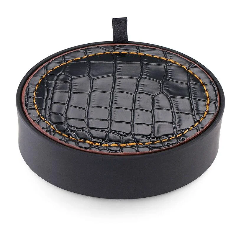 High-Quality Pietro Black Leather Jewelry Gift Box for Cufflinks Functional