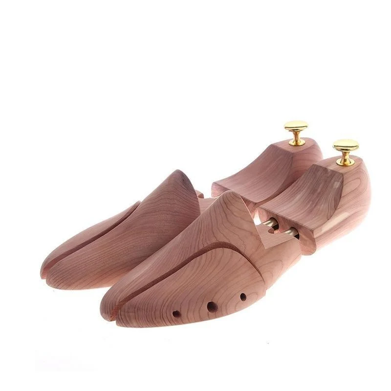 Elite Twin Tube Cedar Wood Adjustable Shoe Tree 1 Pair Trendy