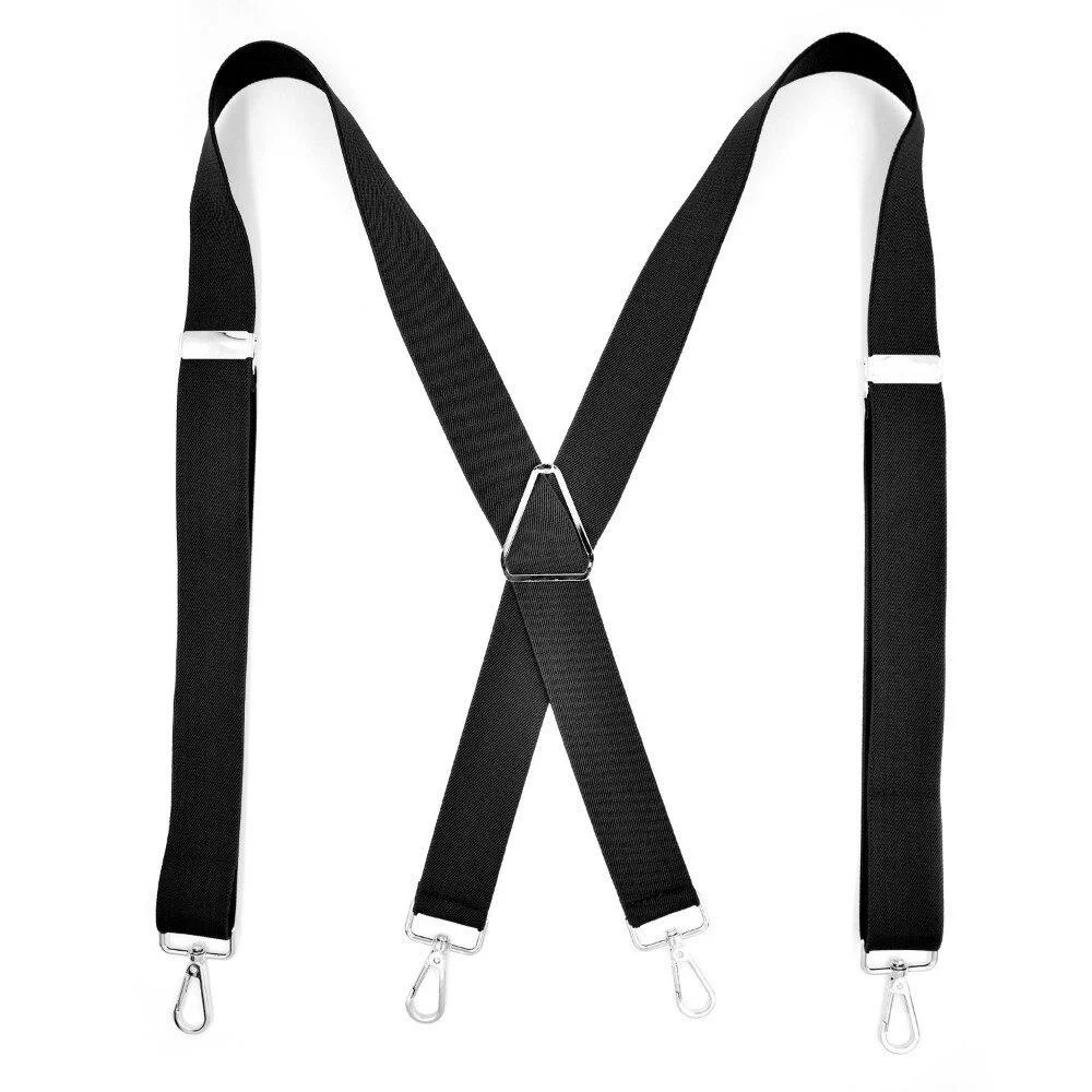 Organic Armando Solid 4 Hook Clip Business Suspenders 25 mm Luxury