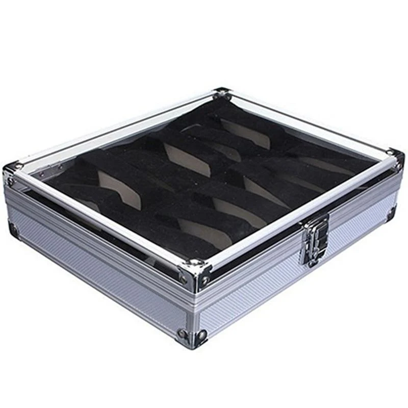Versatile Gennaro Aluminium Watch Organizer Safety Box 6-12 Slots Classic