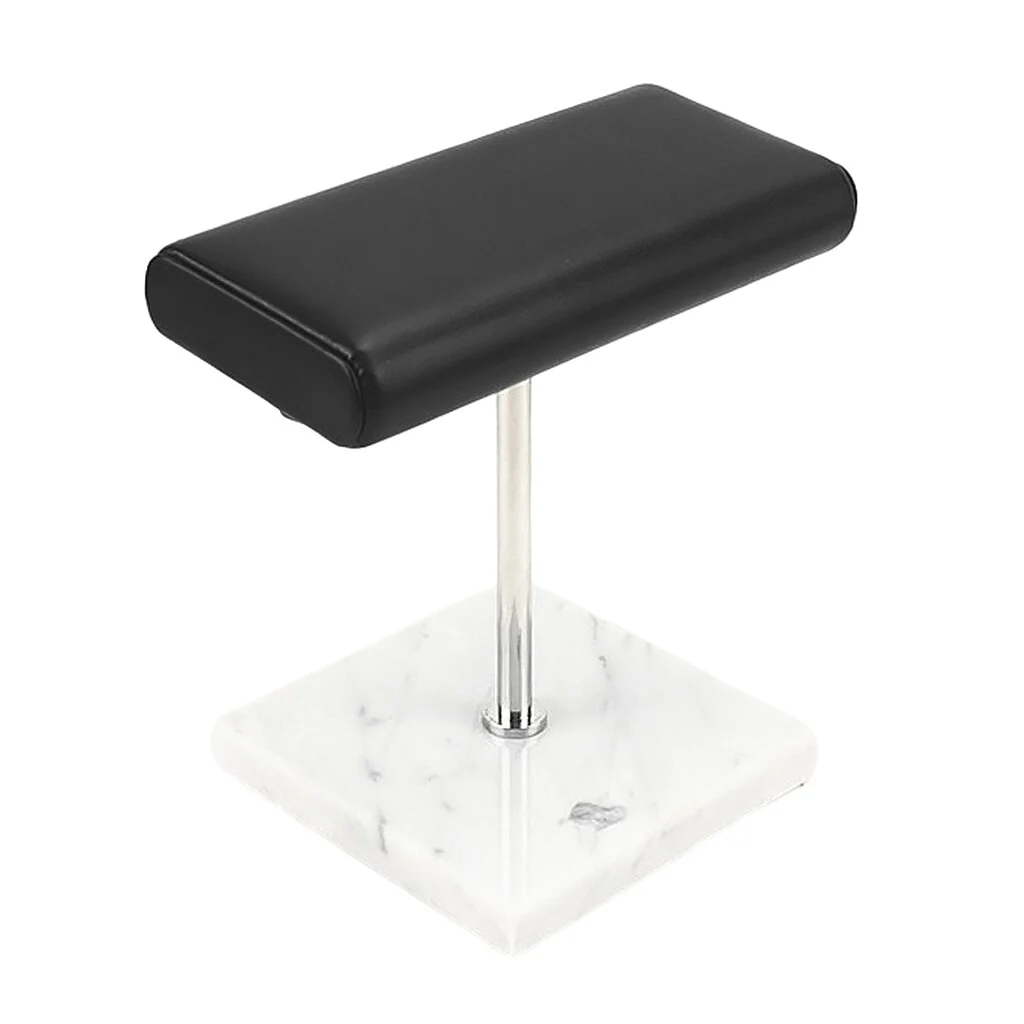 Minimalist Antoine White Marble Double Watch Display Stand Holder Responsible