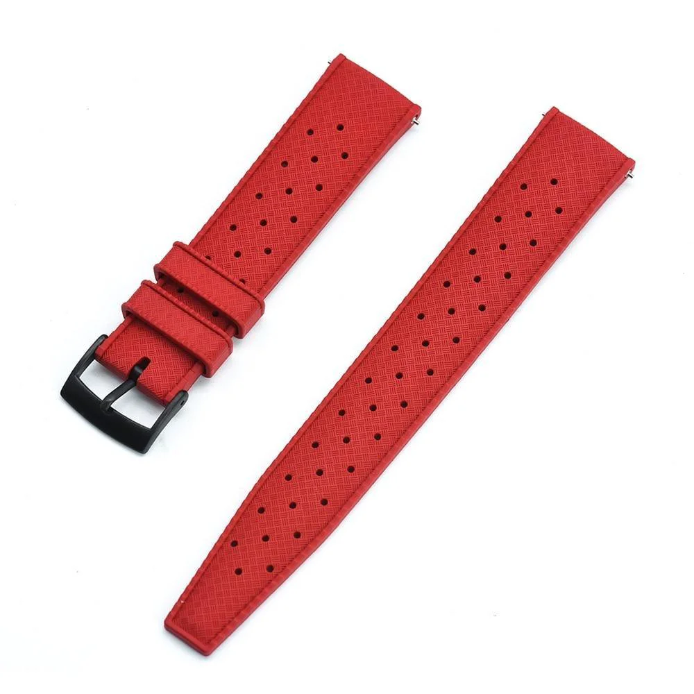 Professional Deep Water Tropic Rubber Watch Strap With Tang Buckle Dependable