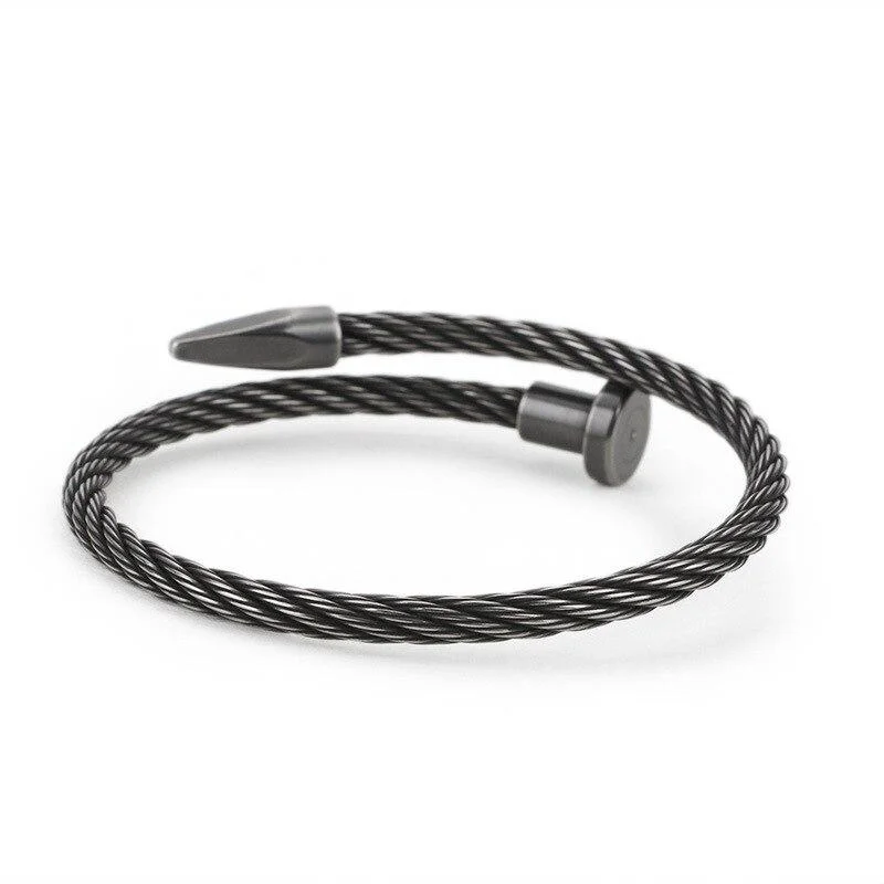 Specialty Lars Nail Light Metal Cuff Bracelet Smooth