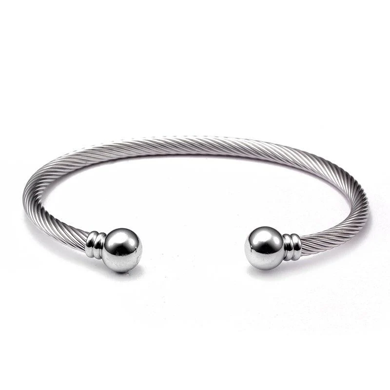 Organic Mikael Stainless Steel Cuff Bracelet Consistent