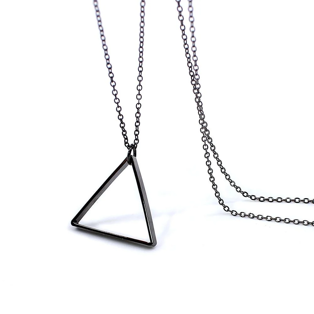 Convenient Collar con colgante triangular minimalista Outstanding