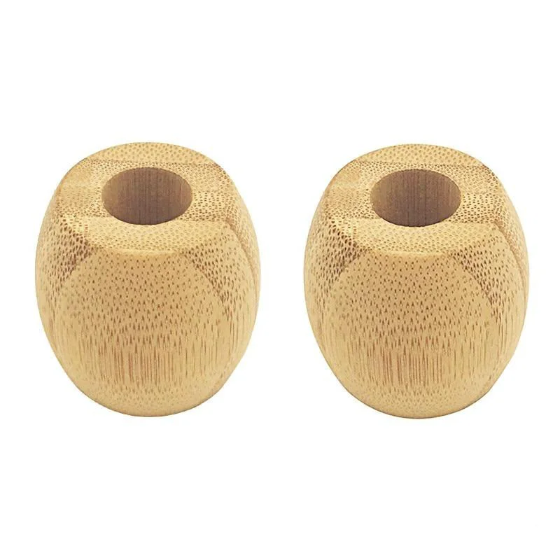 Classic Soporte para maquinilla de afeitar de madera de bambú hecho a mano World-Class