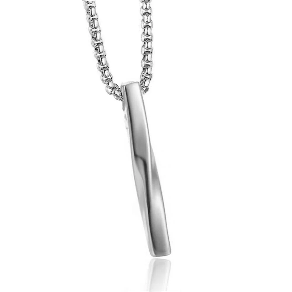 Consistent Collar colgante de acero Twisted Minimalist Casual