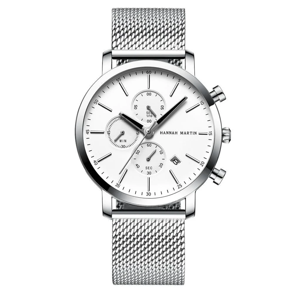 Contemporary Amalfi Reloj cronógrafo minimalista plateado Official