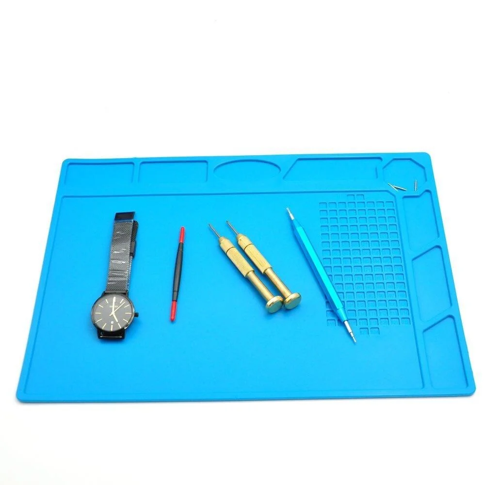 High-Quality GR Alfombrilla antideslizante de silicona resistente al calor para banco de reparación de relojes Breathable