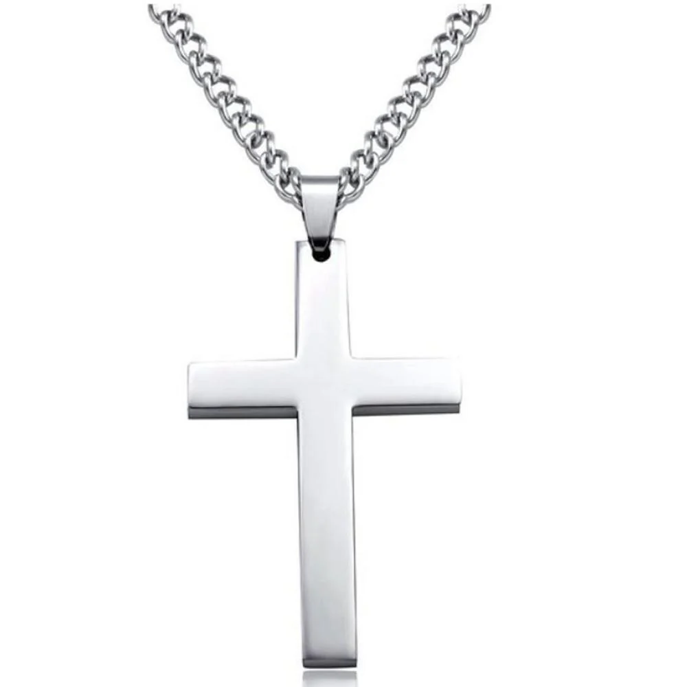Top-Quality Cruz Colgantes Collar de acero inoxidable Powerful
