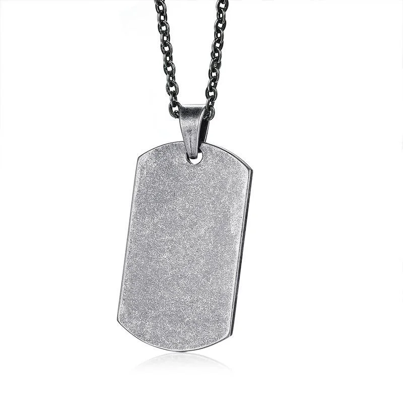 Official Collar Colgante Dog Tag Oxidado Contemporary