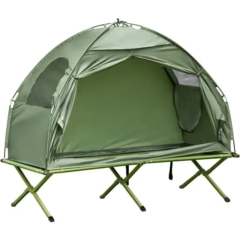 High-End Single-Person Camping Tent Cot Combo – d Off-Ground Sleeping Cot with Weather-Resistant Cover Carry Bag for Hiking Reliable