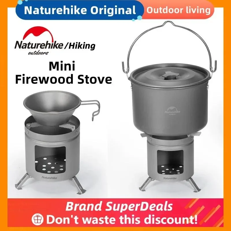 Effective Camping Wood Stove Titanium Portable Wood Burning Folding Ultralight Stove for Outdoor Picnic Cooking Next-Generation