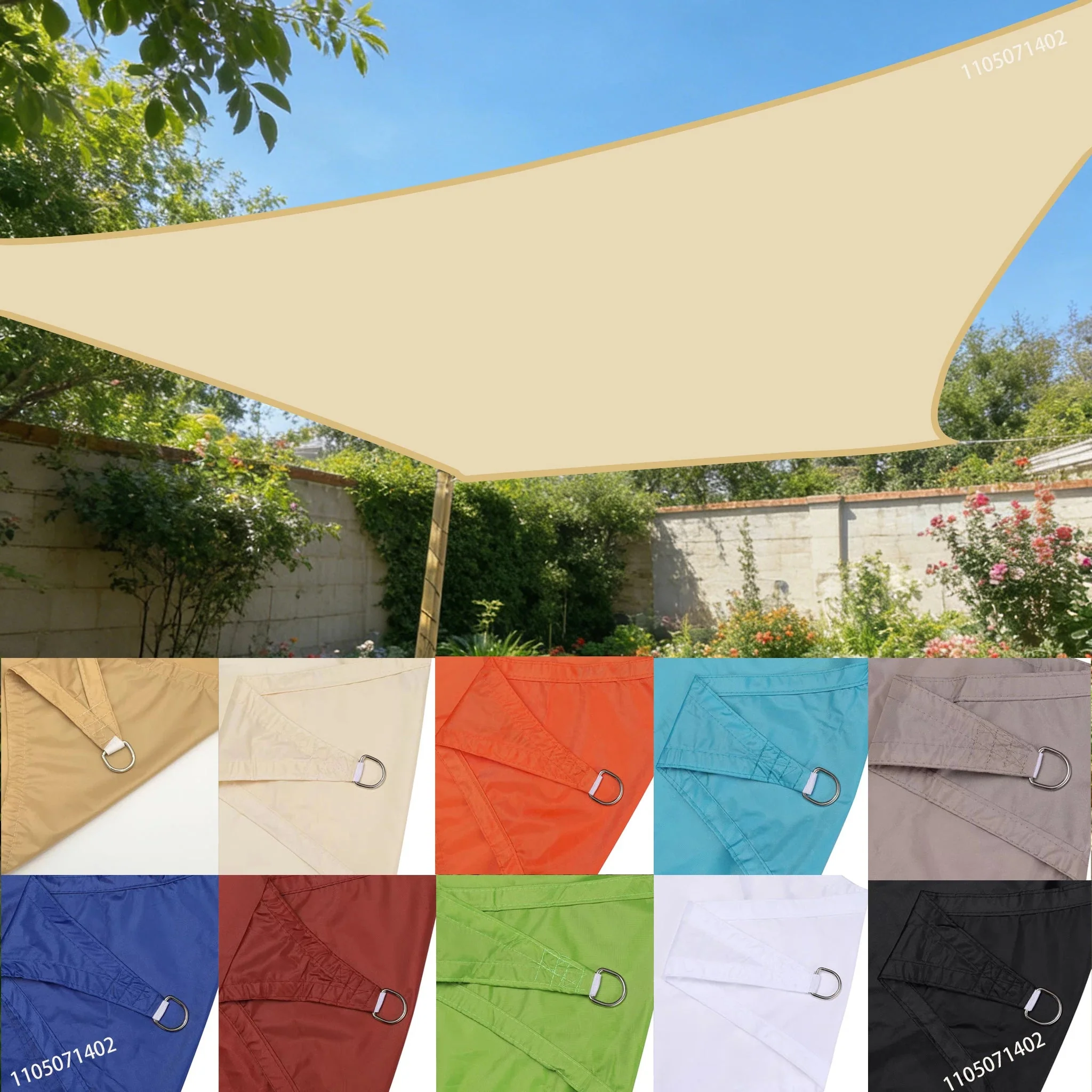 Certified 95 UV Block Sun Shade Sail Waterproof Poly Cotton Premium