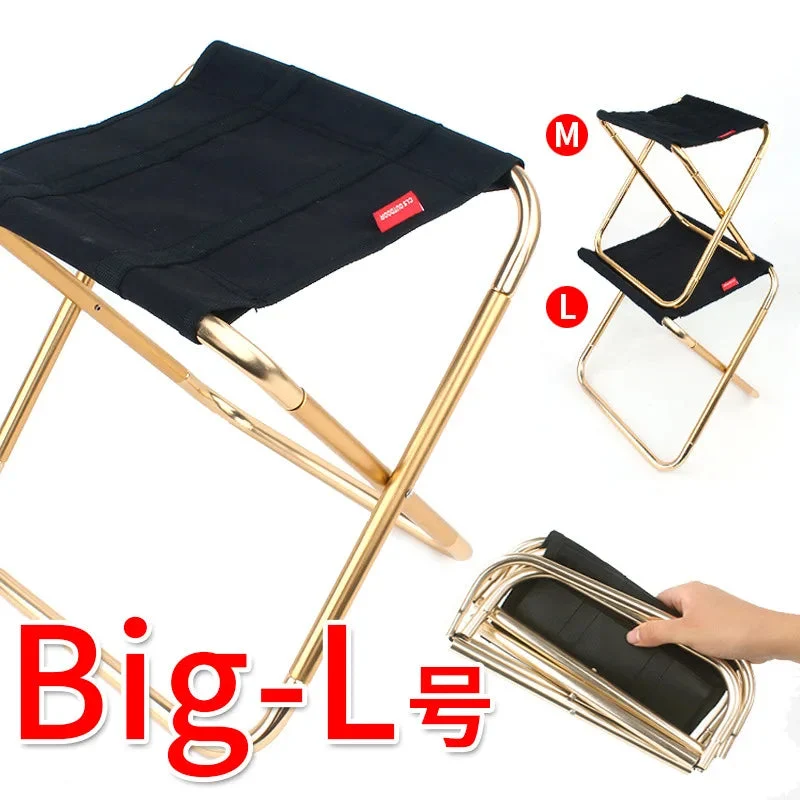 Genuine 7075 Aluminum Alloy Folding Stool – Large Portable Outdoor Camping Fishing BBQ Stool 7075 Aluminum Alloy Folding Stool – Large Portable Outdoor Camping Fishing BBQ Stool Casual