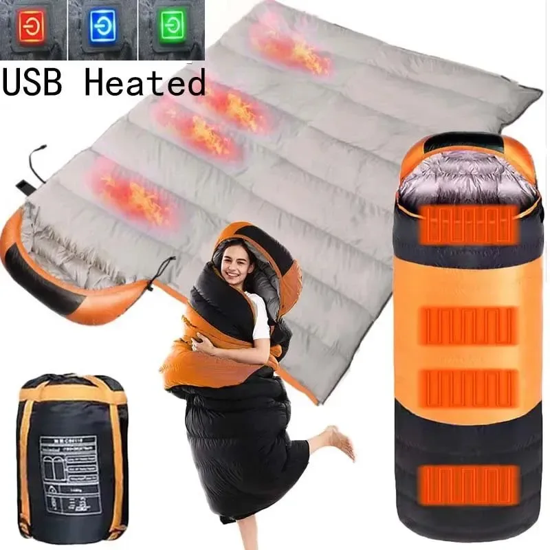 Trusted USB Heated Sleeping Bag – Waterproof Lightweight Winter Gear with 4-Zone Heating Next-Generation