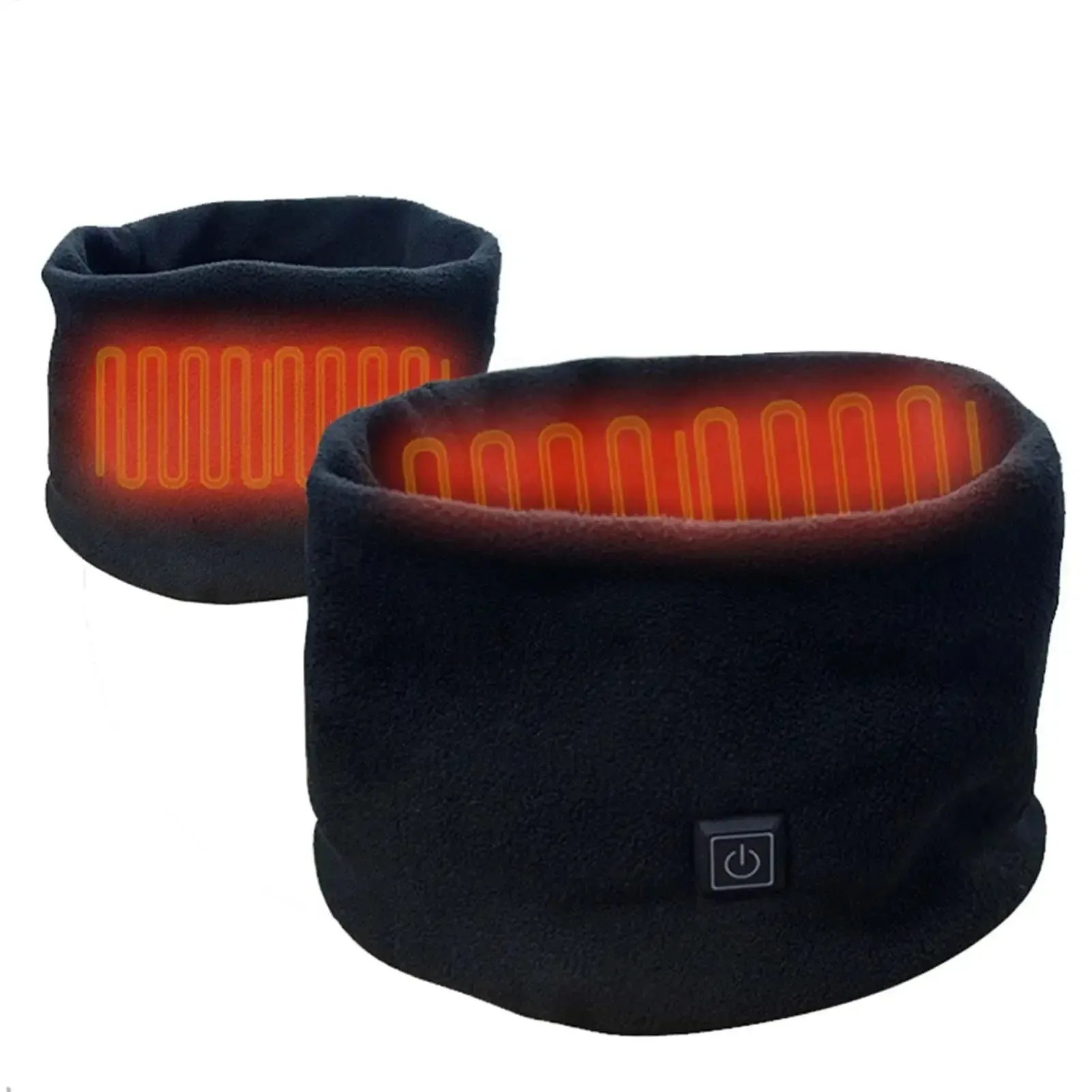 Crafted Rechargeable Electric Heating Scarf Windproof Neck Warmer with 3 Temperature Settings for Cycling Skiing Pure