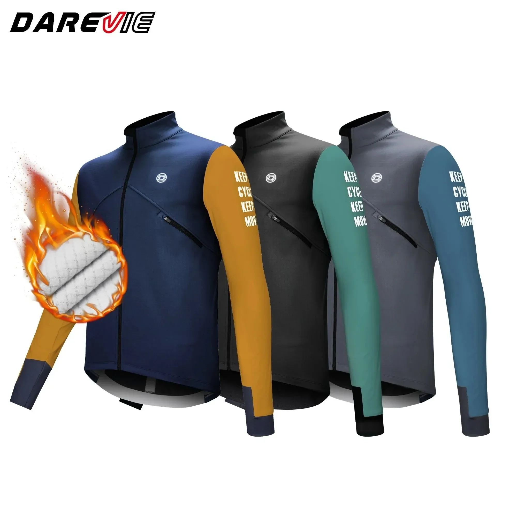 Authentic Men’s Pro Cycling Jacket Windproof Fleece Thermal Jacket with Breathable Reflective Design Quality