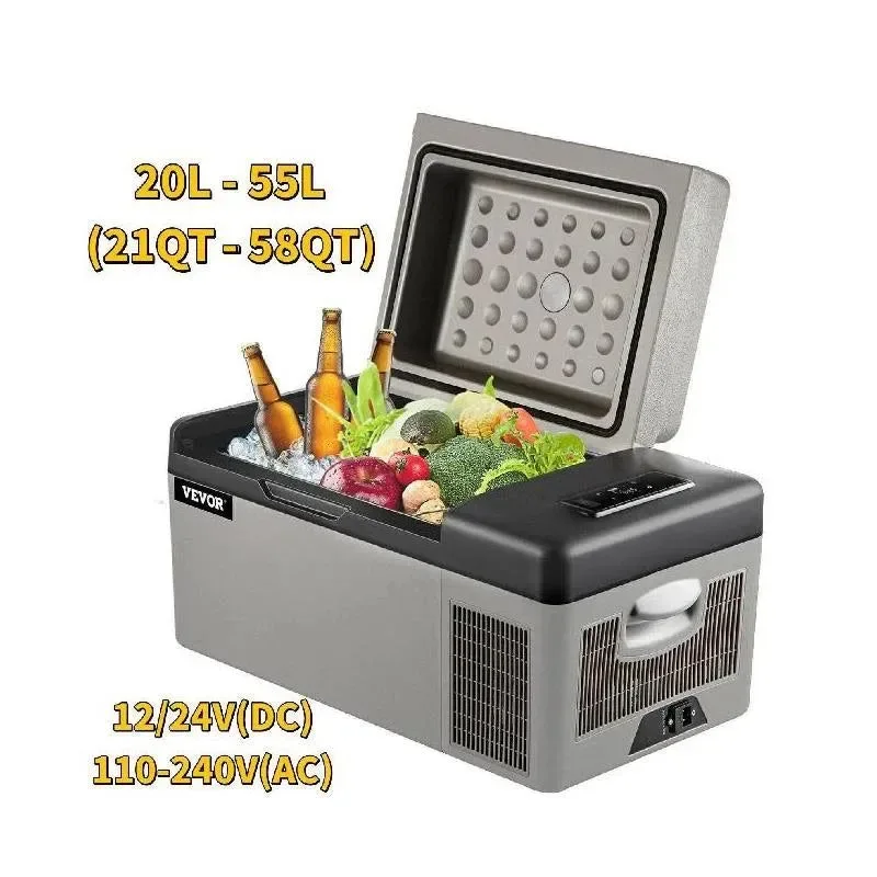 Sustainable Refrigerador portátil para coche VEVOR minicongelador 20-55 l para aventuras al aire libre Top-Quality