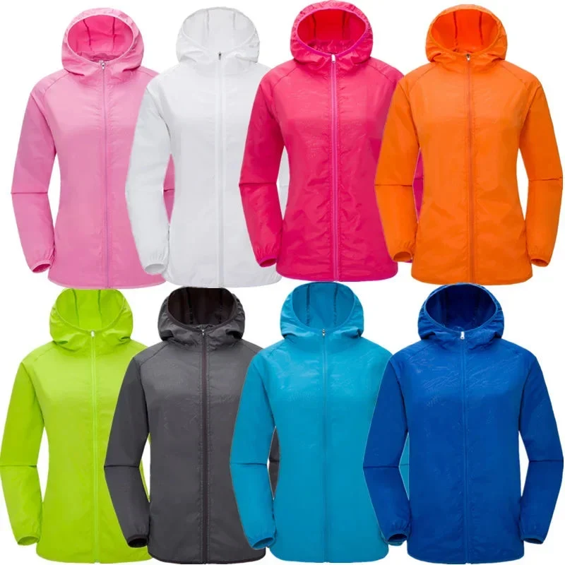 Smooth Unisex Waterproof Hiking Windbreaker – Ultralight Packable Rain Jacket with Sun Protection for Camping Climbing Functional