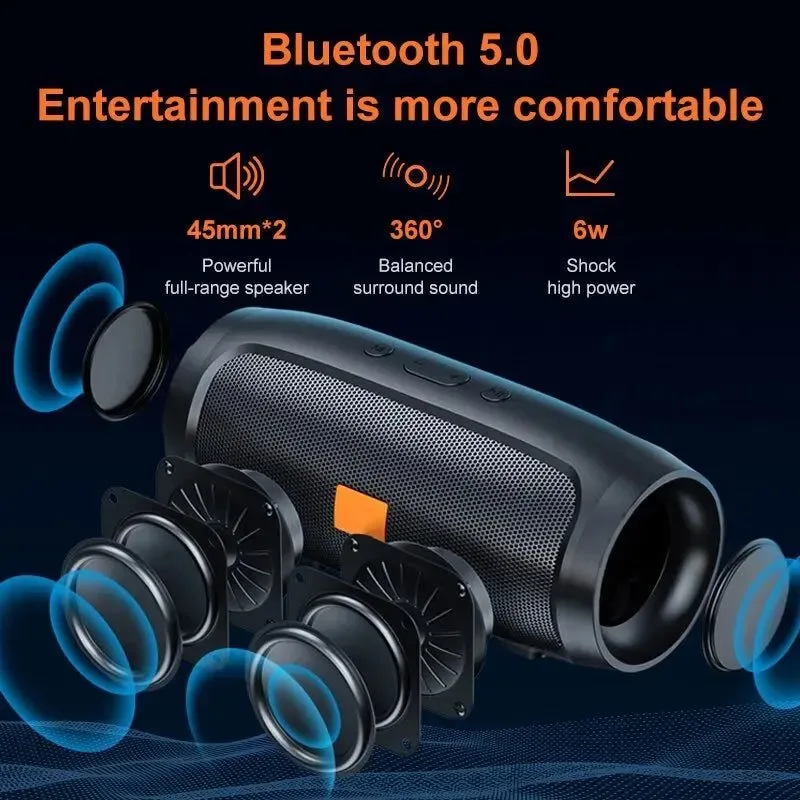 Trendy Altavoz Bluetooth inalámbrico portátil TWS dual subwoofer estéreo con reproducción de música radio FM y compatibilidad con tarjeta TF. Premium
