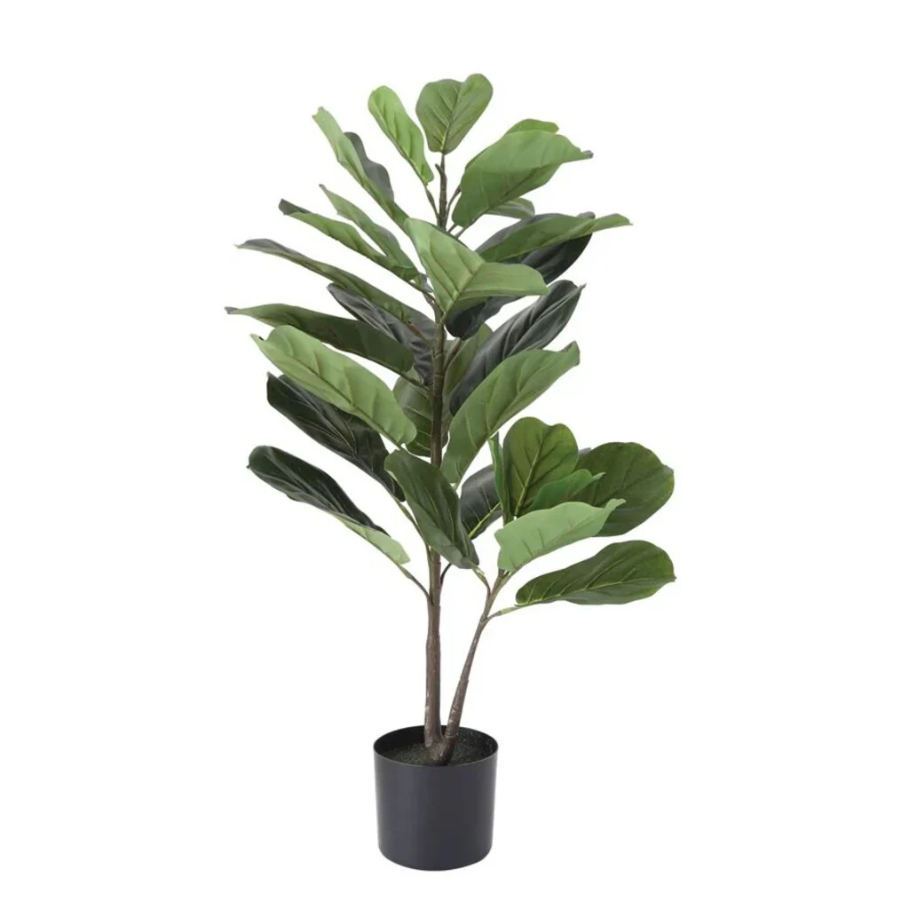 Trusted Faux Fiddle Fig Leaf Plant in Pot Flexible