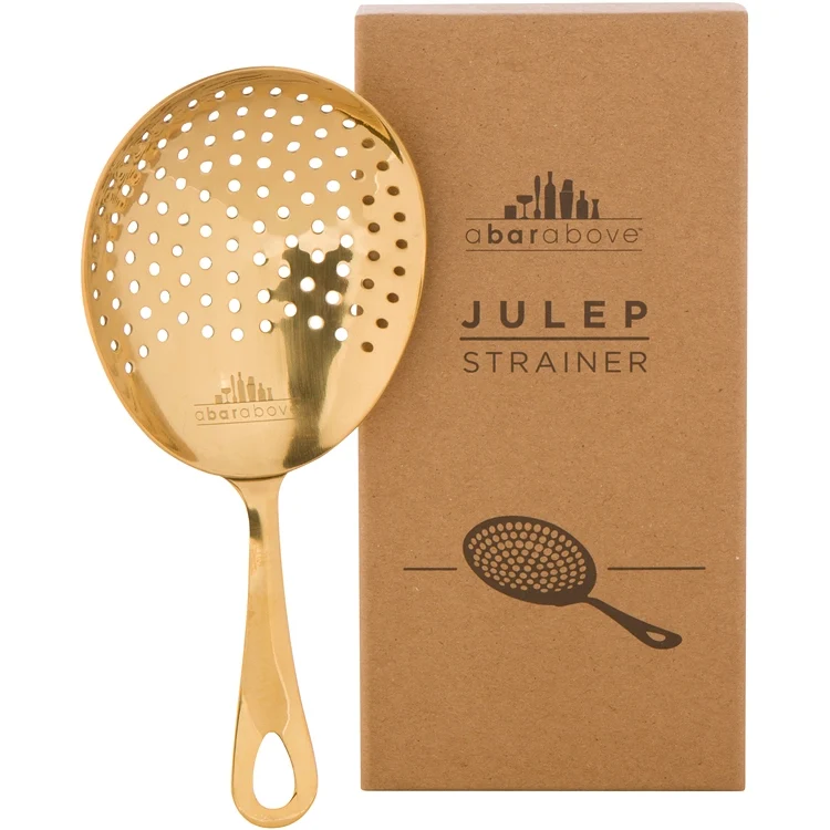 Luxury Gold Julep Cocktail Strainer Solid