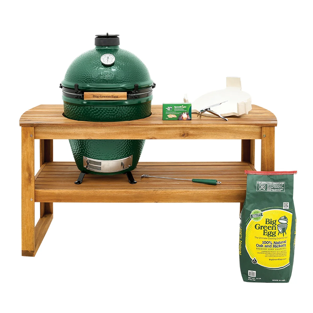 Optimized Large Big Green Egg Hardwood Acacia Table Package Trusted